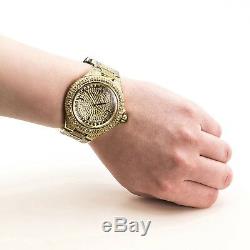 michael kors ladies mk5720 gold camille glitz crystal watch
