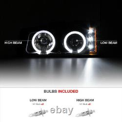 03-06 Chevy Silverado 1500 2500 3500 Black Housing Halo LED Projector Headlight