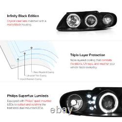 04 05 06 Pontiac GTO Black LED Halo Angel Eye Projector Headlight Lamp LS1 LS2