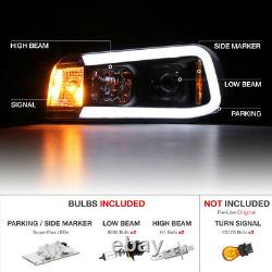 06-10 Dodge Charger Tron Style C-Shape LED Neon Tube Black Projector Headlight