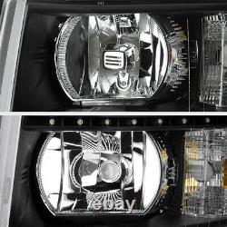 07-13 Chevy Silverado 1500 2500HD 3500HD Headlight LED DRL Strip Black Housing