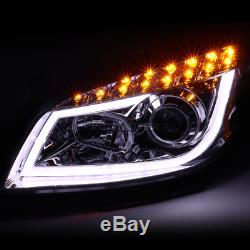 08-12 Chevy Malibu LED Crystal Projector Headlights Lamps Left+Right Pair