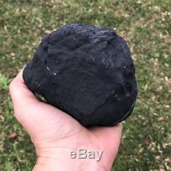 (1) EXTRA EXTRA LARGE BLACK GEODE Crystal with PURPLE/GREEN Center (1 Pound)