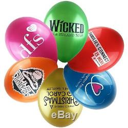 100 Custom Printed Balloons Helium Quality Personalised & Branded Logo Balloons