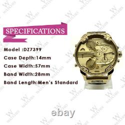 100% New Diesel DZ7399 Mr. Daddy 2.0 Chronograph Gold Dial Bracelet Men's Watch
