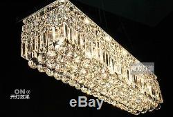 100cm Luxury K9 Crystal Pendant Light rectangle Ceiling Lamp Chandelier Lighting