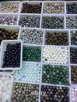 100pc Natural mixed quartz ball hand carved crystal 20mm sphere healing
