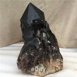 102.7LB Natural quartz black smoked quartz cluster crystal specimen heali. ET432