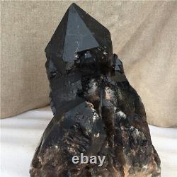 102.7LB Natural quartz black smoked quartz cluster crystal specimen heali. ET432