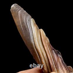 109g 135mm Rare NATURAL Agate Mineral Specimen Point Wand Healing From Zambia