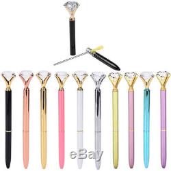 10pcs crystal diamond pen bling bling metal ballpoint pen great gift for family