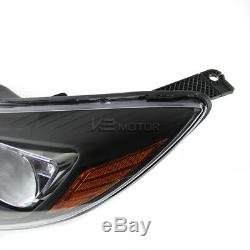 12-14 Ford Focus S SE Titanium Euro Crystal Black Amber Headlights