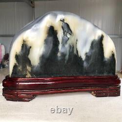 12LB Rare Chinese Natural formation Ink painting scenery Stone Mineral specimen