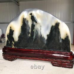 12LB Rare Chinese Natural formation Ink painting scenery Stone Mineral specimen