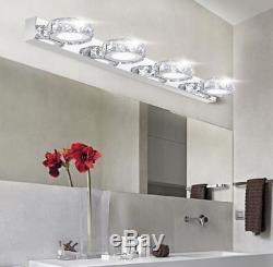 12W 85-265V Stainless Steel Acrylic Crystal Mirror Light Bathroom Toilet Makeup