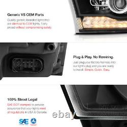 13-18 Dodge Ram 1500/2500/3500 Factory Style Black LED DRL Projector Headlight