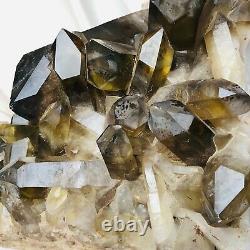 13.5LB Natural Smokey Citrine Quartz Crystal Cluster Mineral Healing M499