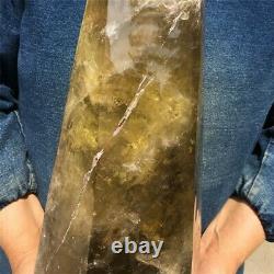 14.16kg Natural Crystal Smoky Citrine Obelisk Quartz Point Reiki Healing Energy