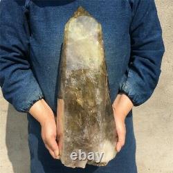 14.16kg Natural Crystal Smoky Citrine Obelisk Quartz Point Reiki Healing Energy