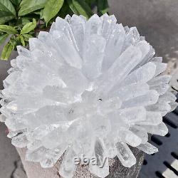 14.38LB Clear white quartz crystal cluster Mineral specimen from madagat healing