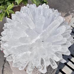14.38LB Clear white quartz crystal cluster Mineral specimen from madagat healing