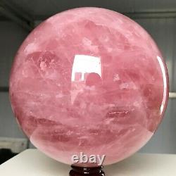 17.1LB 178mm Natural Pink rose Quartz Crystal Sphere Crystal Healing F11