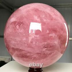 17.1LB 178mm Natural Pink rose Quartz Crystal Sphere Crystal Healing F11
