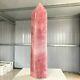 17.7LB Natural Pink Rose Quartz Crystal Tower Wand Point mineral Healing B967
