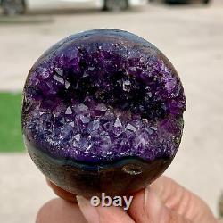 186G Natural Uruguayan Amethyst Quartz crystal open smile ball therapy