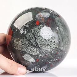 1972g 112mm Huge Natural African Bloodstone Crystal Sphere Healing Ball