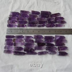 2.2LB 57Pcs Natural Purple Amethyst Quartz Crystal Point Tower Healing Brazil