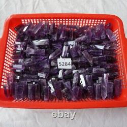 2.2LB 57Pcs Natural Purple Amethyst Quartz Crystal Point Tower Healing Brazil