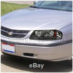 2000-2005 Chevy Impala JDM Black Clear/Crystal Lens LED SMD Headlights Pair