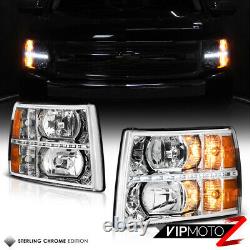 2007-2013 Chevy Silverado 1500 2500HD 3500HD LED SMD DRL Headlights Headlamps