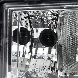 2007-2013 GMC Sierra 1500 2500 3500 HD Denali Chrome Crystal Clear Headlights