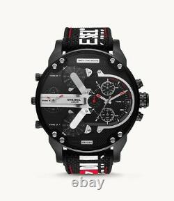 2021 Brand New Mr. Daddy 2.0 Chronograph black nylon and silicone watch DZ7433