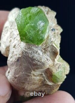 206 CT Natural Green color Peridot Crystal Specimen from Pakistan