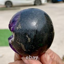 211G Natural Uruguayan Amethyst Quartz crystal open smile ball therapy