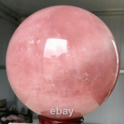 22.08LB 194mm Natural Pink rose Quartz Crystal Sphere Crystal Healing W481