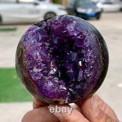 290G Natural Uruguayan Amethyst Quartz crystal open smile ball therapy