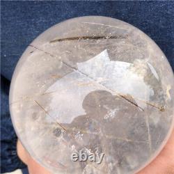 3.03kg Natural hair crystal Rutilated sphere Quartz crystal ball Reiki healing