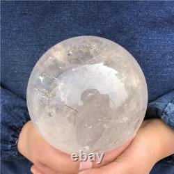 3.03kg Natural hair crystal Rutilated sphere Quartz crystal ball Reiki healing