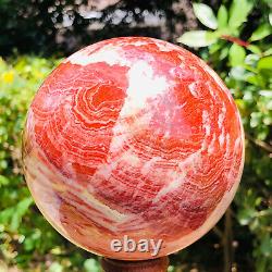 3.74LB Natural red grain quartz crystal energy healing ball HH747