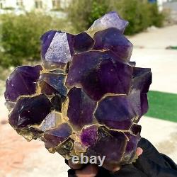 3.82LB Natural Amethyst geode quartz cluster crystal specimen Healing
