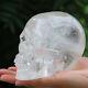 3.9LB Natural Clear Quartz Skull Hand Carved Quartz Crystal Skull Reiki healing