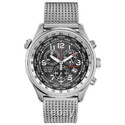 $350 MSRP Citizen Men's Eco-Drive Stainless Steel Watch Silver AT0361-81E NEW