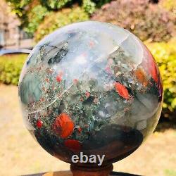 4.13LB Natural African blood stone quartz sphere crystal ball reiki healing 858