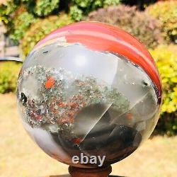 4.13LB Natural African blood stone quartz sphere crystal ball reiki healing 858