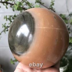 4.18lb Natural Sunstone Ball Quartz Crystal Sphere Polished Healing Stone Decor