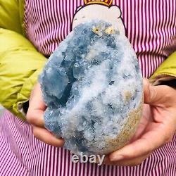 4.42 LB Natural Blue Crystal Cave Crystal Spirit Quartz Healing Gift